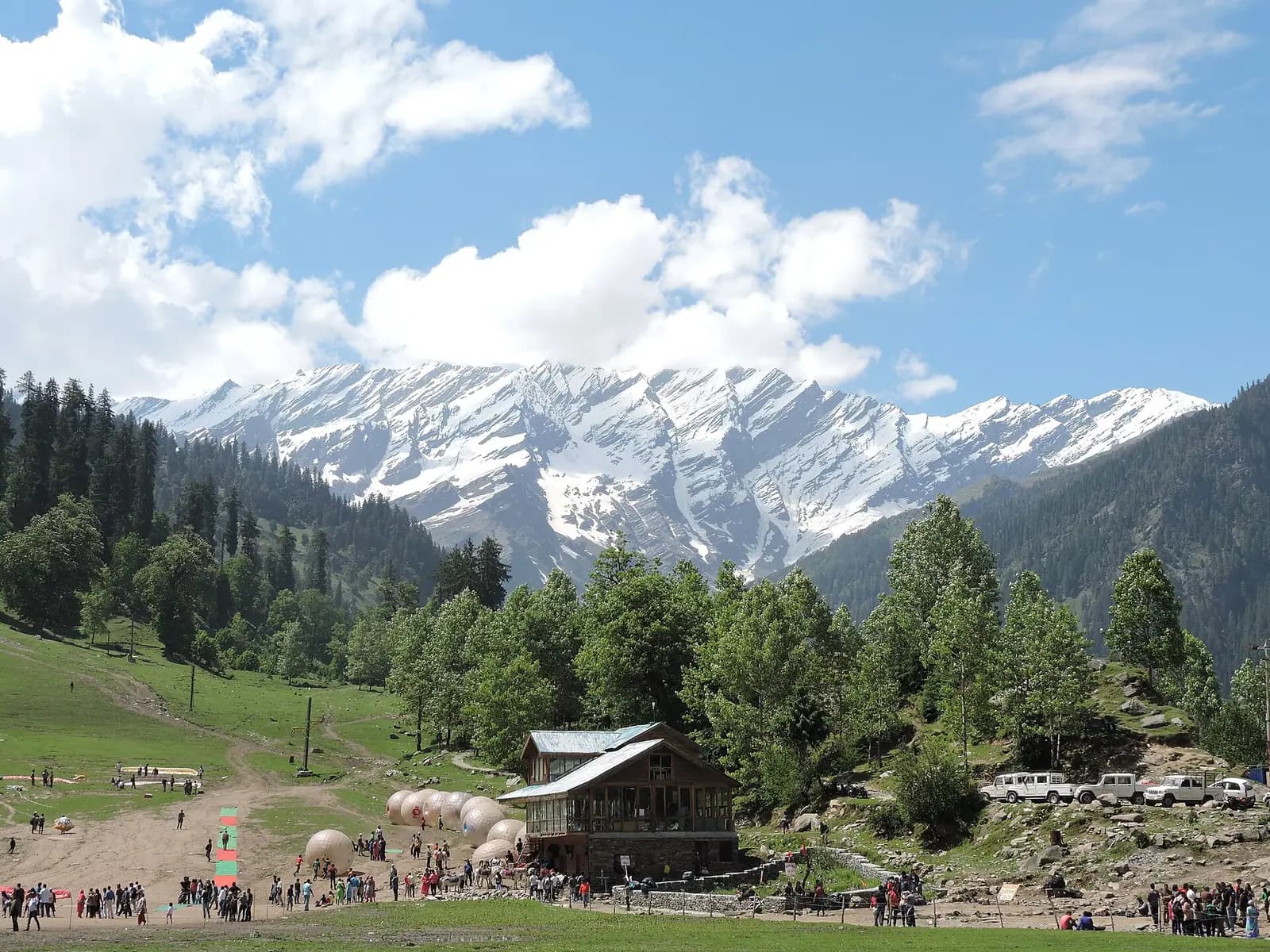 Solang Valley below the snow line near Manali, Himachal Pradesh
