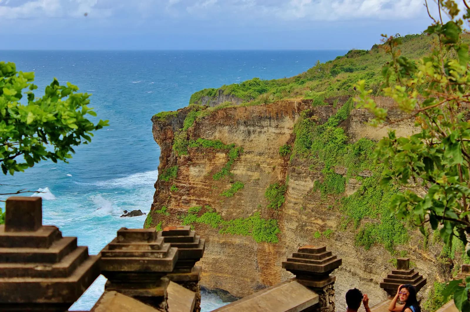 Uluwatu temple on the cliff edge above the Indian Ocean, Bali