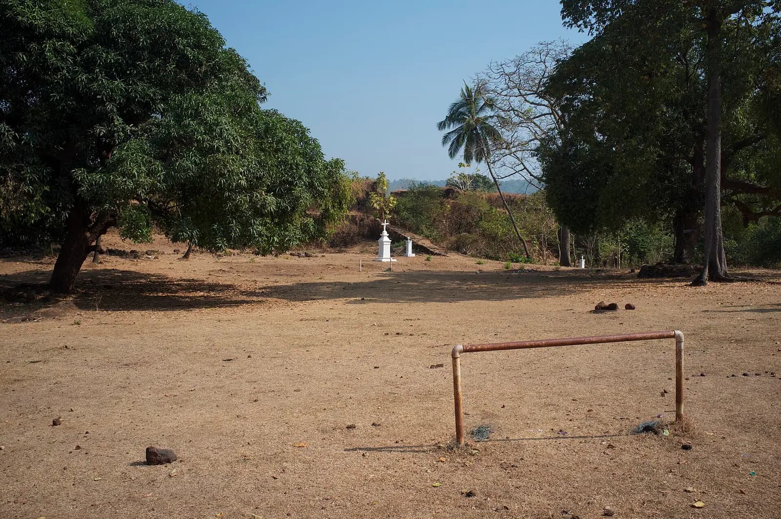 Cliffs and old fort walls at Cabo de Rama on the South Goa coast