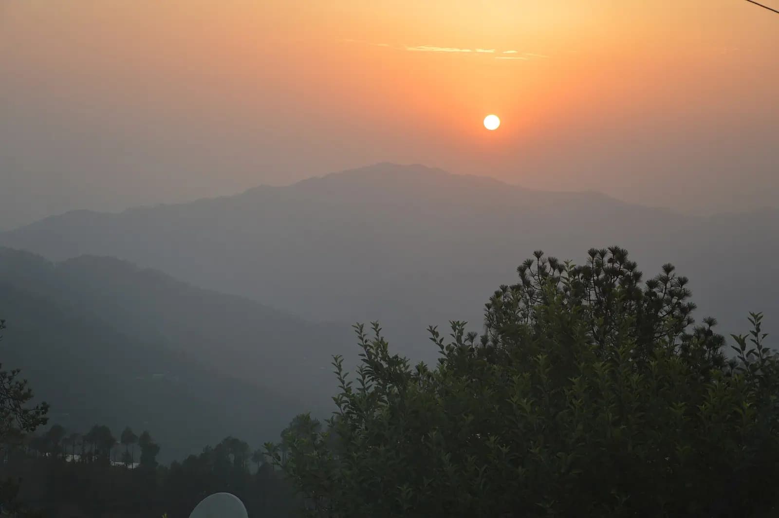 Sunrsie in Chail, Himachal Pradesh