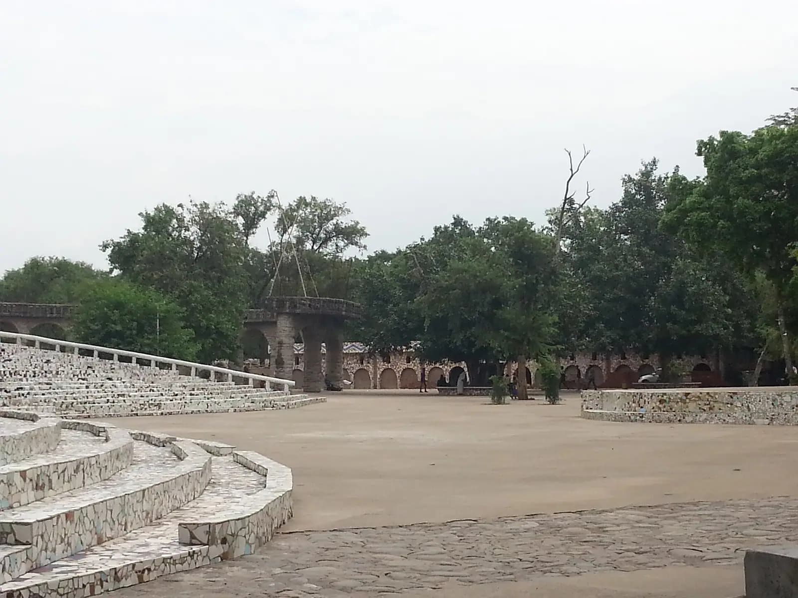 Mosaic sculptures in Nek Chand's Rock Garden at Chandigarh
