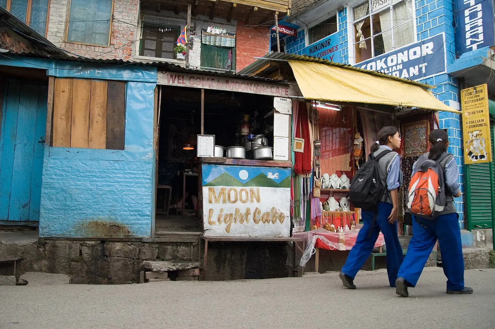A traveller cafe in McLeod Ganj, Himachal Pradesh