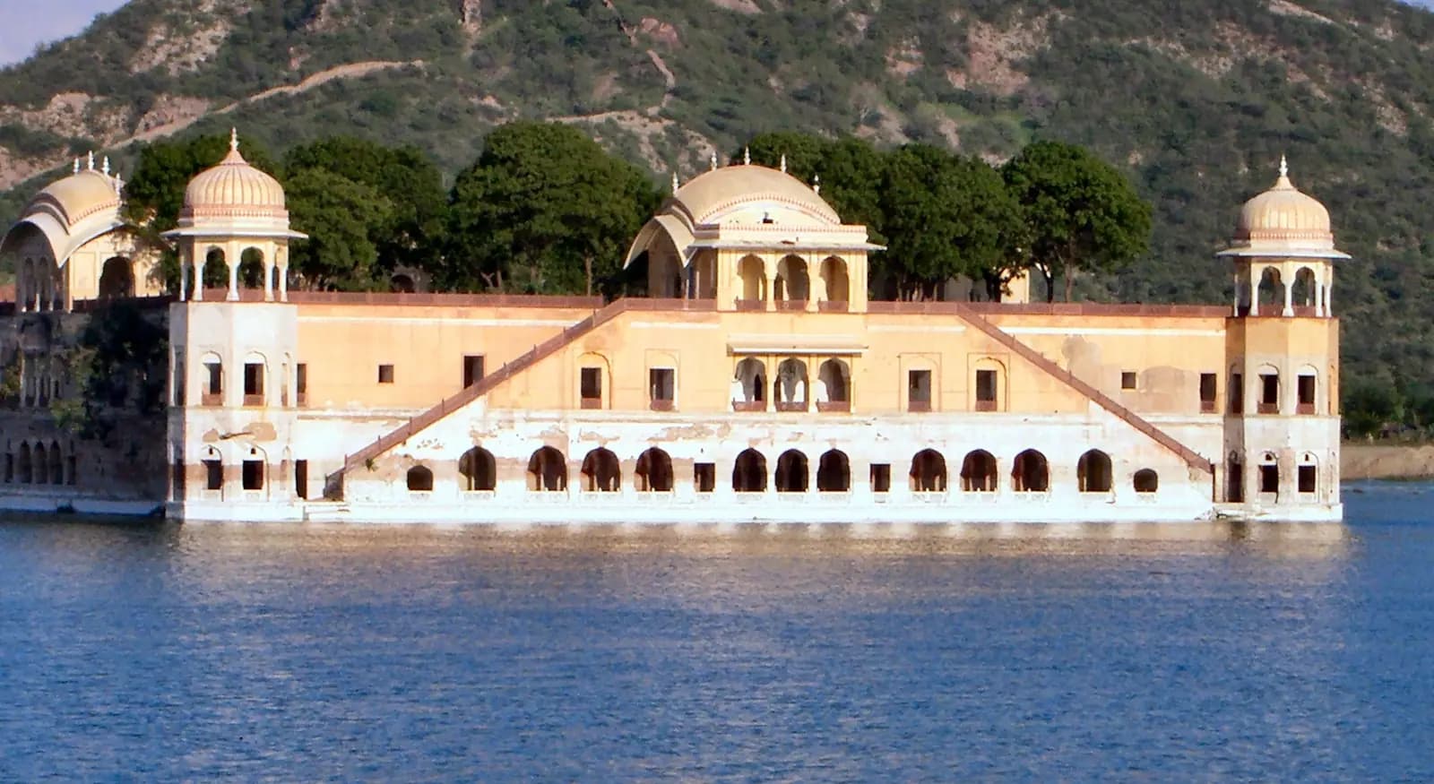 Jal Mahal standing in the water of Man Sagar lake at Jaipur, Rajasthan