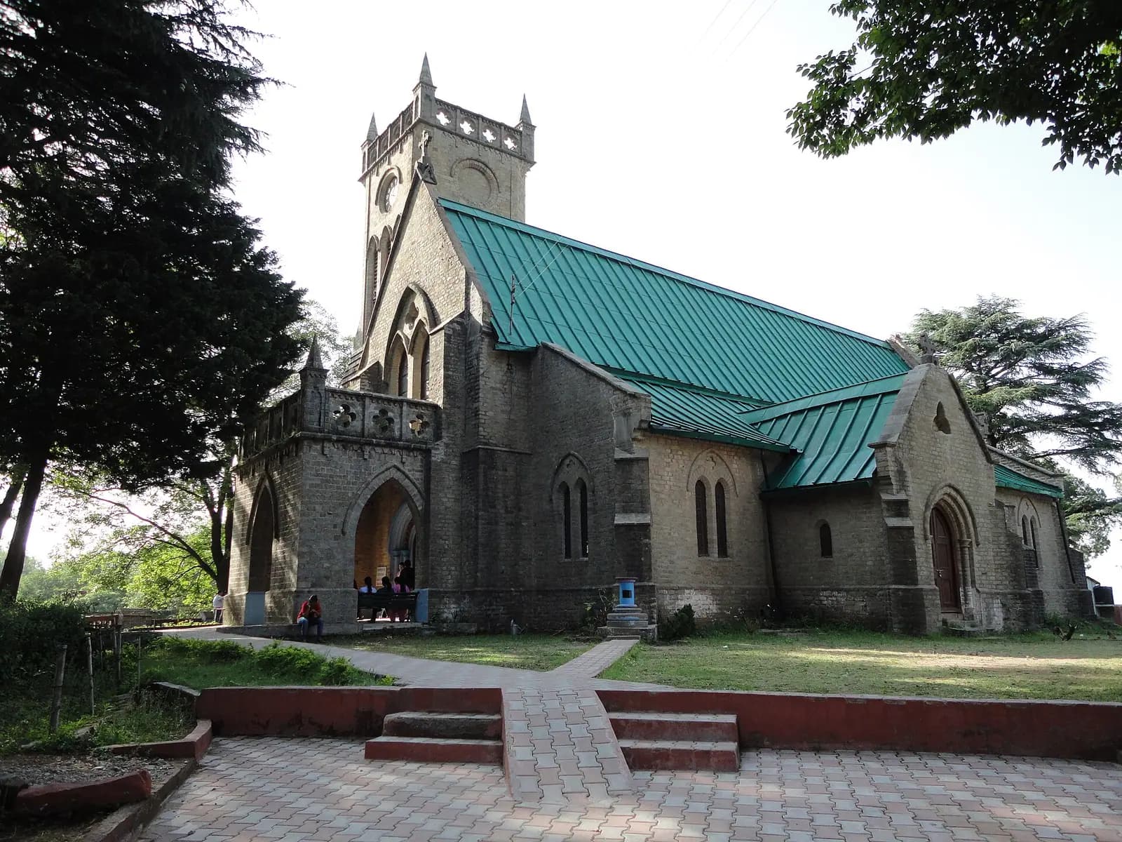 The stone Christ Church among the trees at Kasauli, Himachal Pradesh