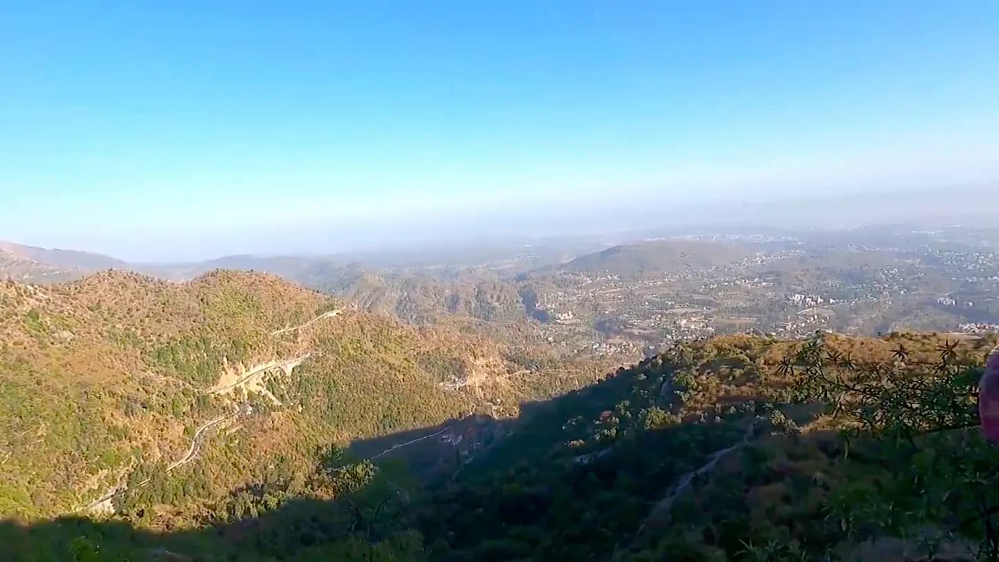 The Doon valley spread out below the Mussoorie ridge in Uttarakhand